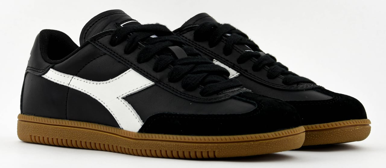 Diadora Trainer Sneaker Black White Zwart