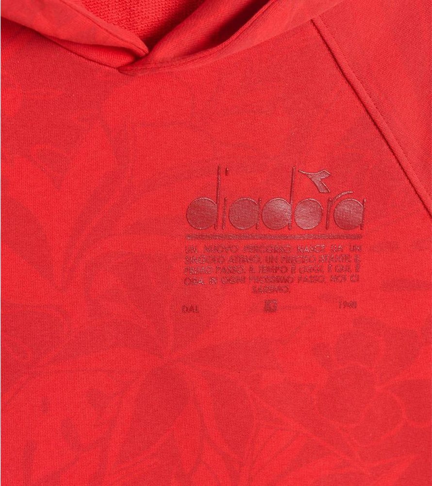 Diadora Red Cotton Sweatshirt Rood