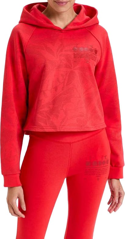 Diadora Red Cotton Sweatshirt Rood