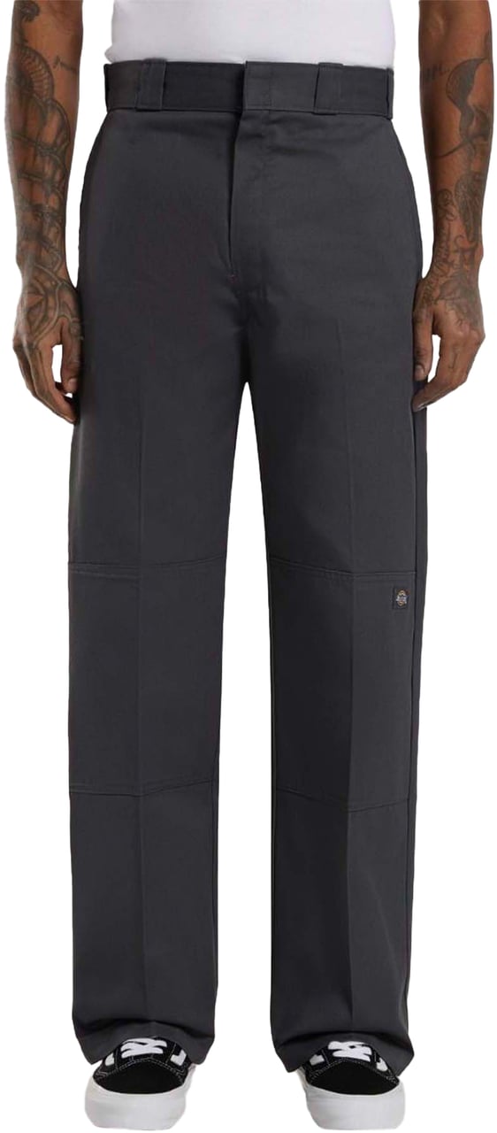 Dickies Double Knee Worker Broek Charcoal Wit