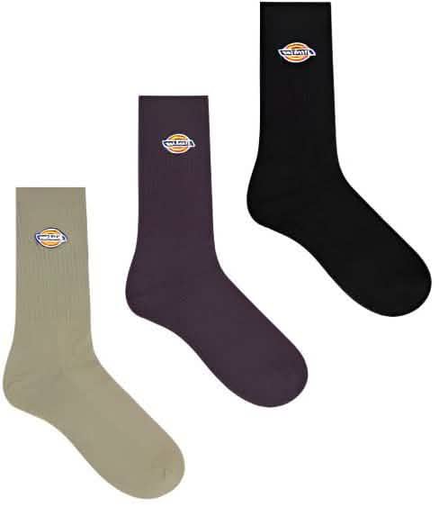 Dickies Dickies Valley Grove Sokken 3Pack Zwart Bruin Paars Blauw