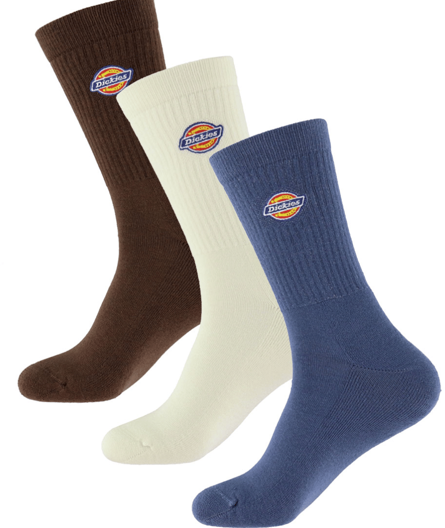 Dickies Dickies Valley Grove Sokken 3Pack Bruin Creme Indigo Divers