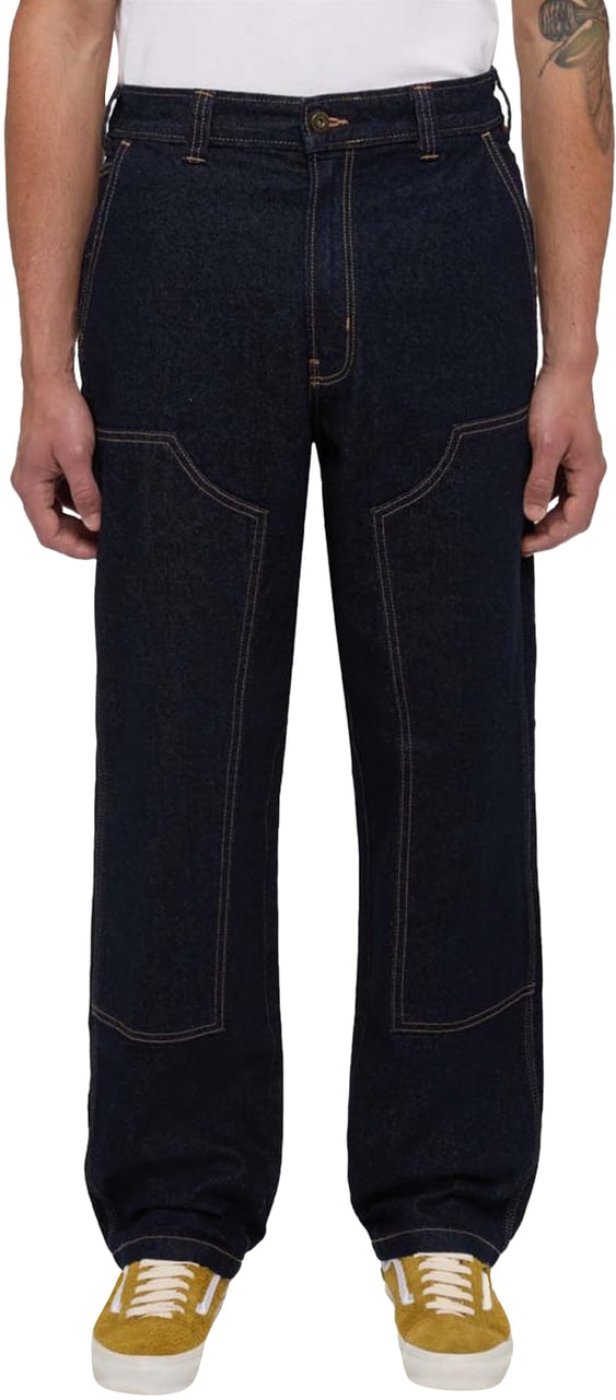 Dickies Dickies Madison Double knee Denim Rinsed Blauw