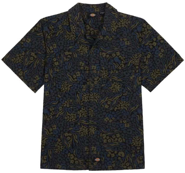 Dickies Dickies Saltville Shirt Camouflage Beige Blauw