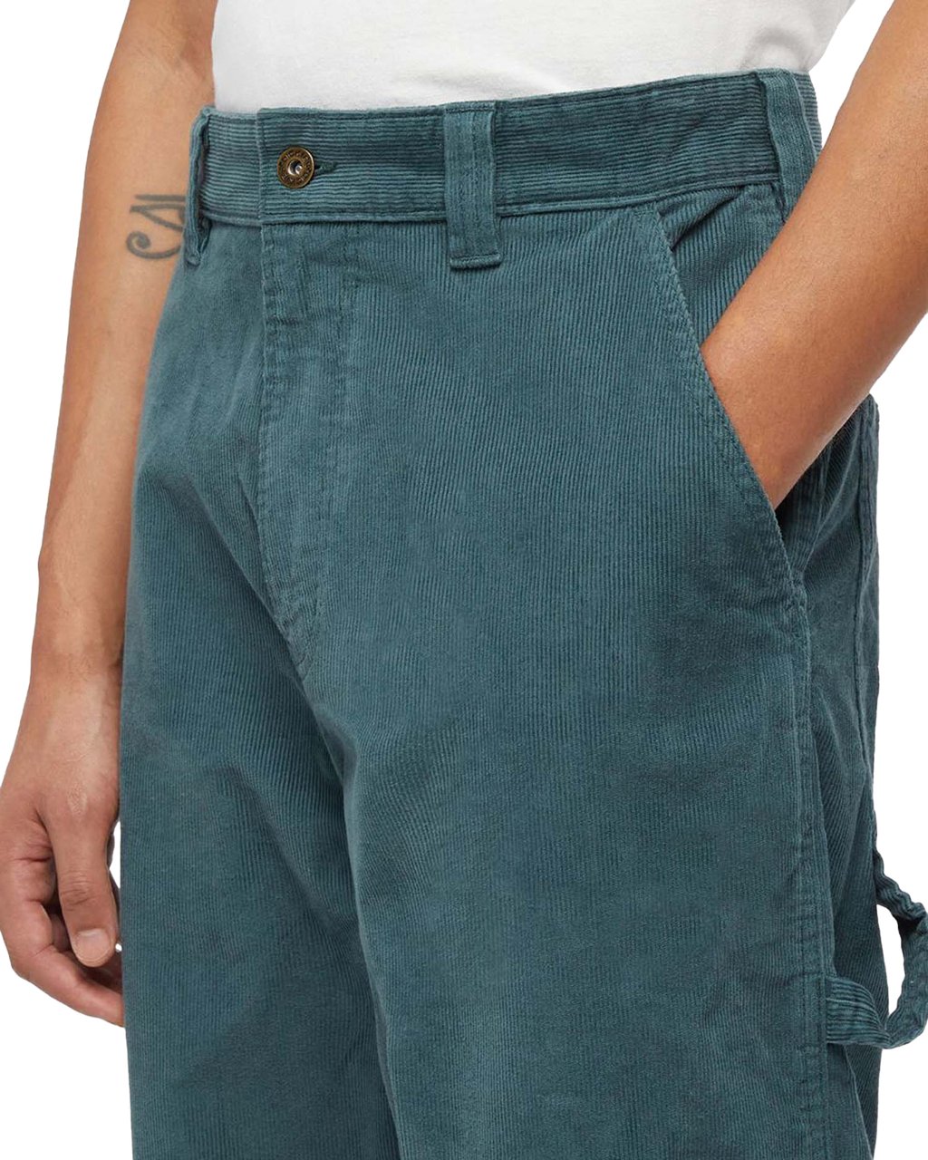 Dickies Dickies Corduroy Carpenter Lange Broek Groen Blauw