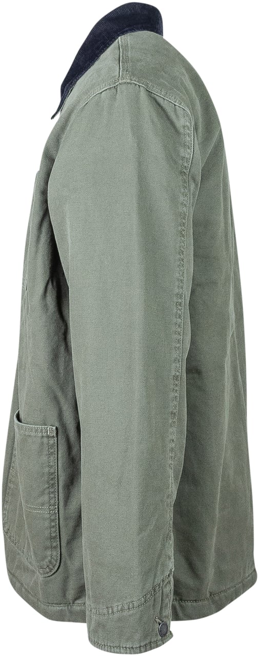 Dickies Dickies Giacca Verde con Colletto a Contrasto Groen