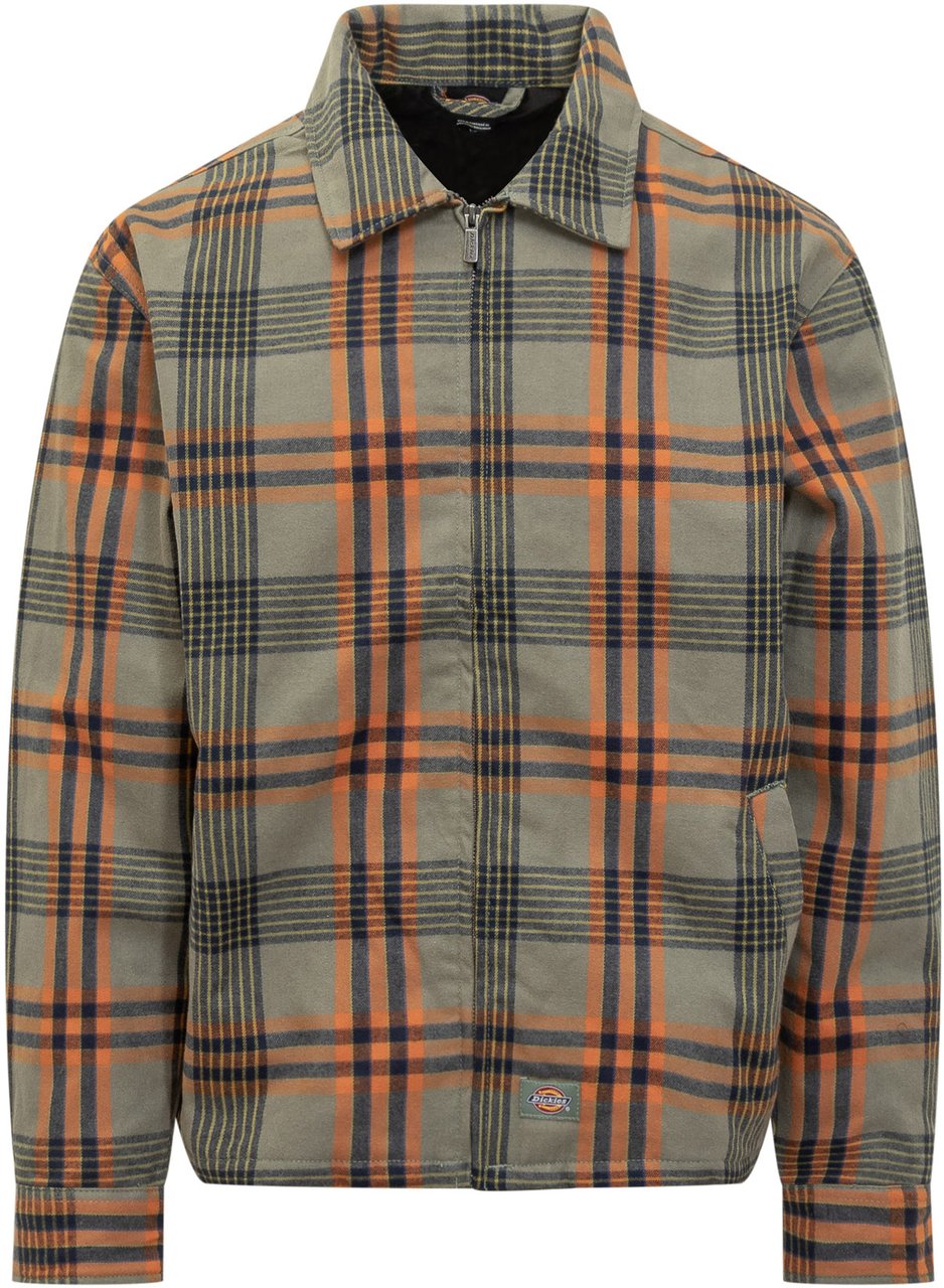 Dickies Giacca Dickies Petersburg a Quadri Verde e Arancione Divers