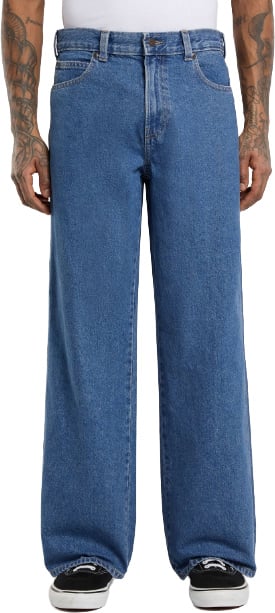 Dickies 958 BAGGY STRAIGHT WORK JEANS CLASSIC BLUE Blauw