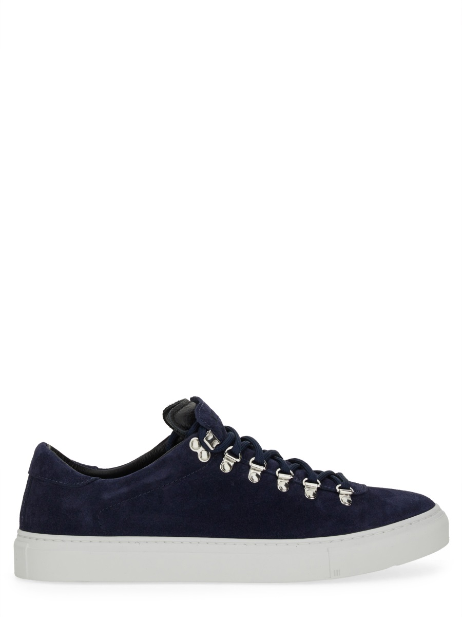 Diemme Navy Marostica Suede Metal Eyelets Sneakers Zwart