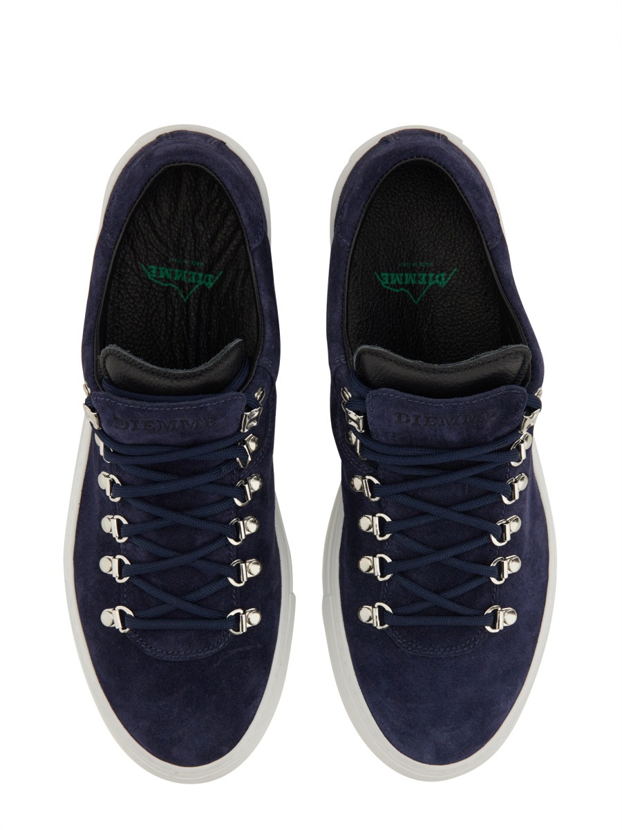 Diemme Navy Marostica Suede Metal Eyelets Sneakers Zwart