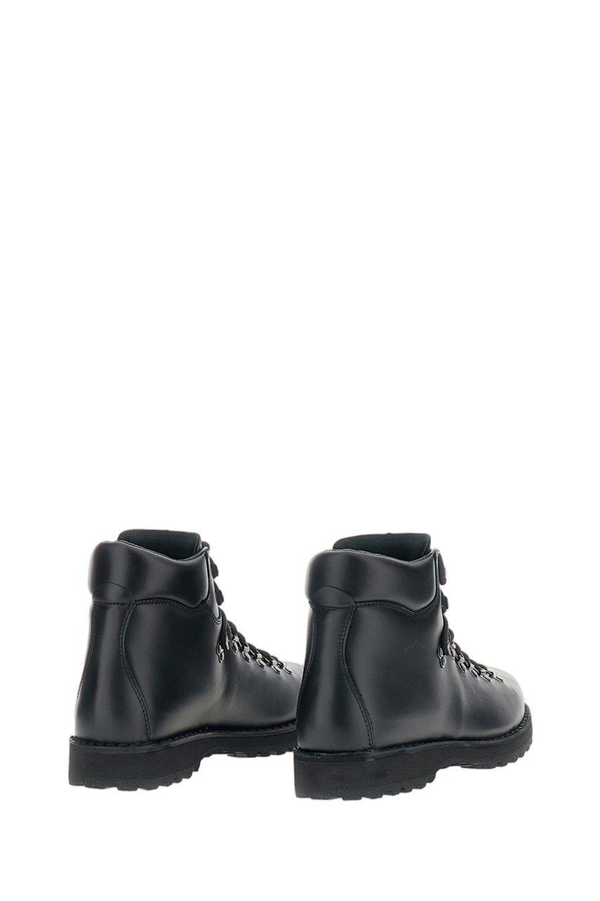 Diemme Rugged Outdoor Lace-Up Hiking Boots With Padded Collar Zwart