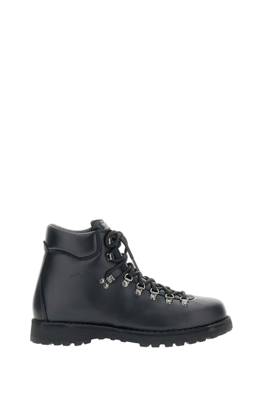 Diemme Rugged Outdoor Lace-Up Hiking Boots With Padded Collar Zwart