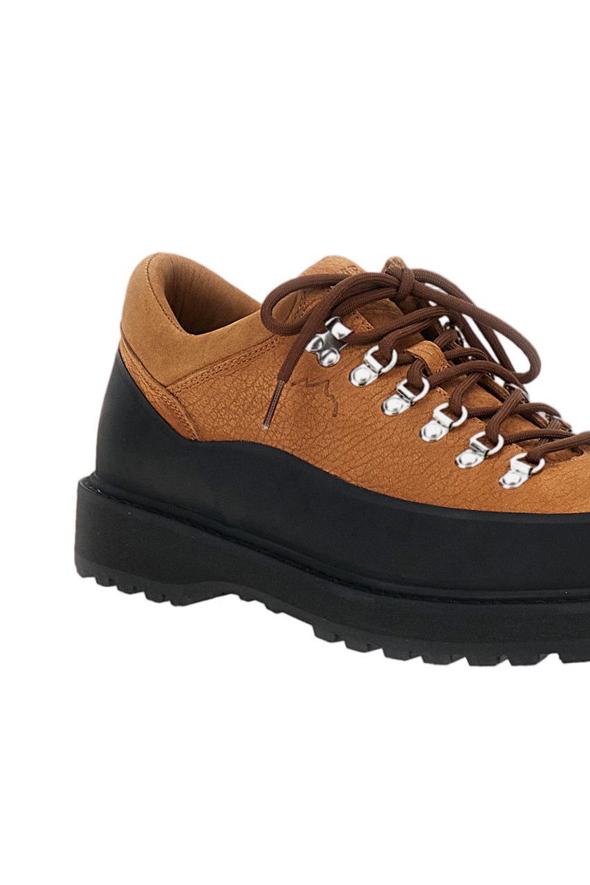 Diemme Lace-Up Urban Trekking Shoes with Suede Upper and Rubber Mudguard Bruin