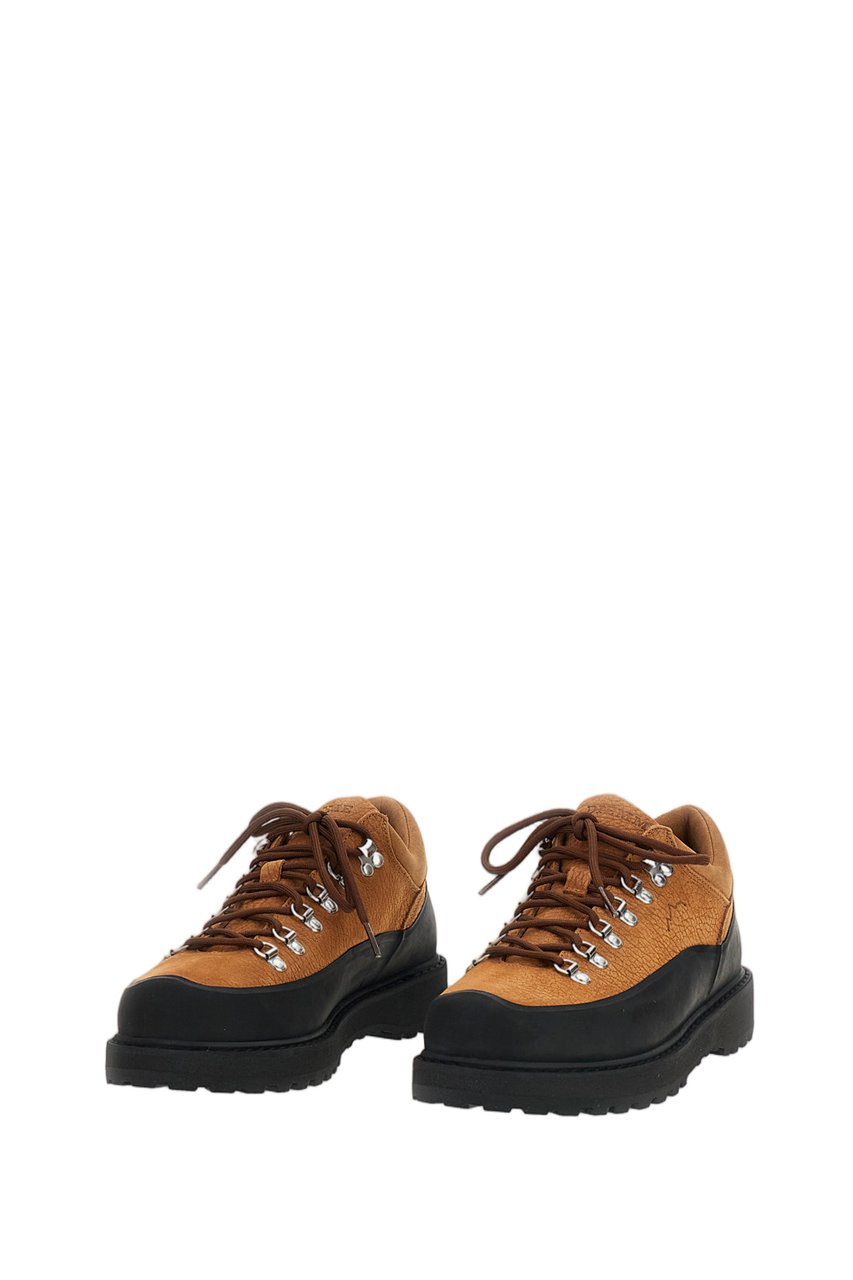 Diemme Lace-Up Urban Trekking Shoes with Suede Upper and Rubber Mudguard Bruin