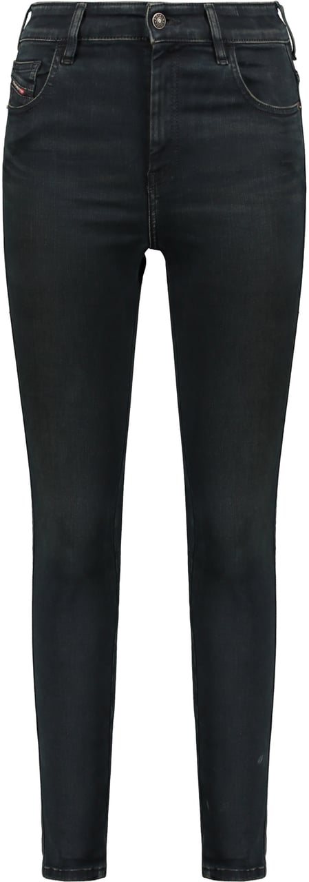 Diesel Skinny jeans in black denim Blauw