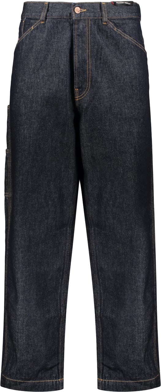 Diesel Straight jeans in black denim Blauw