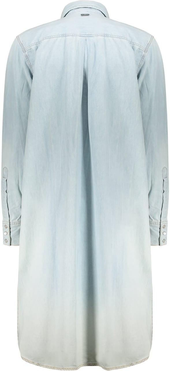 Diesel Light denim dress with elegant pockets Blauw