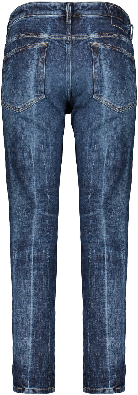 Diesel Slim blue dark jeans faded effect Blauw
