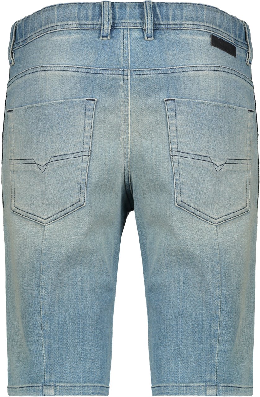 Diesel Blue denim shorts with adjustable elastic waistband Blauw