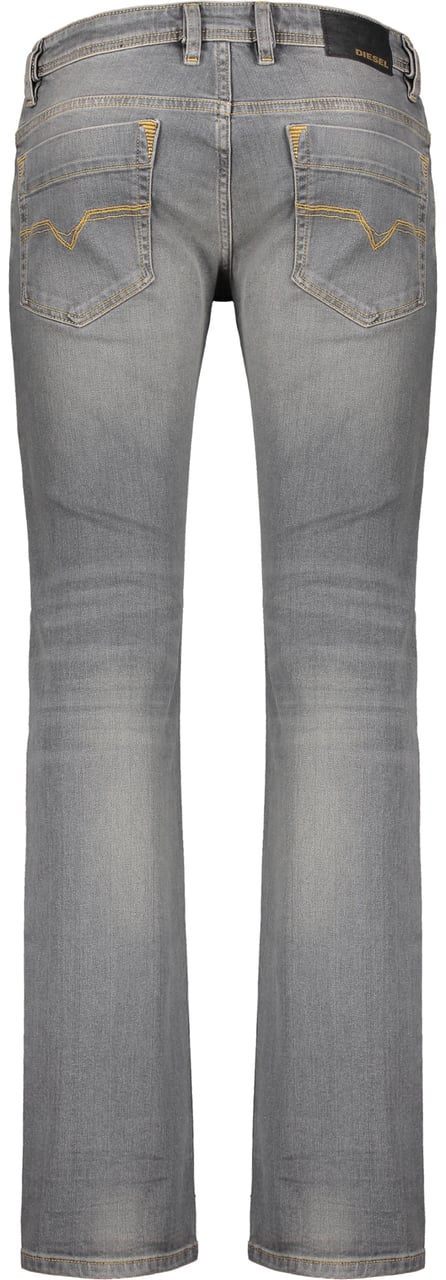 Diesel Straight jeans in gray denim Zwart