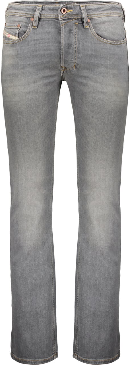 Diesel Straight jeans in gray denim Zwart