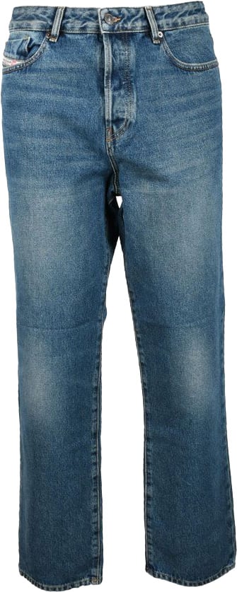 Diesel Blue Cotton Skinny Jeans Blauw