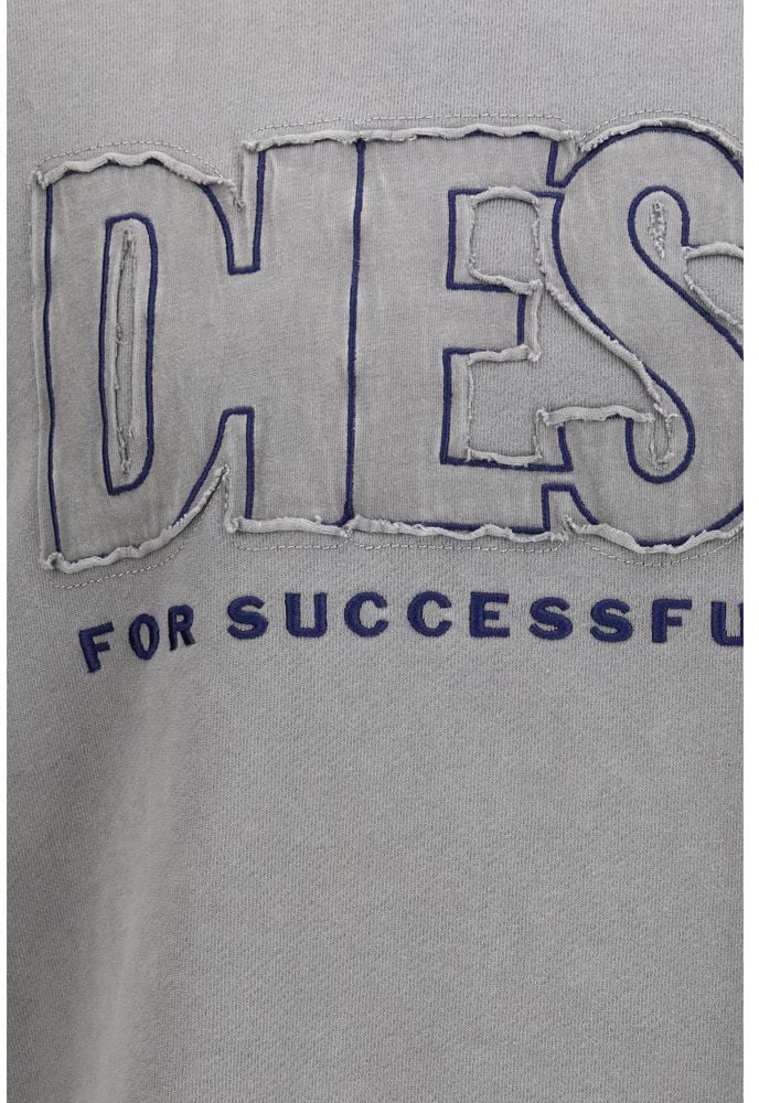 Diesel Gray Cotton Sweatshirt Blauw