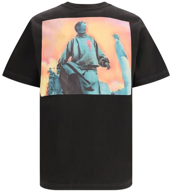 Diesel Black Cotton T-Shirt Zwart