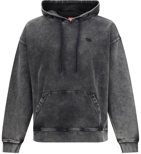 Diesel Black Cotton Sweatshirt Zwart