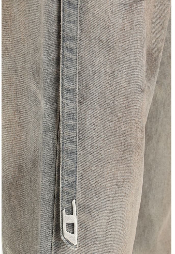 Diesel Gray Cotton Slim Fit Jeans Grijs