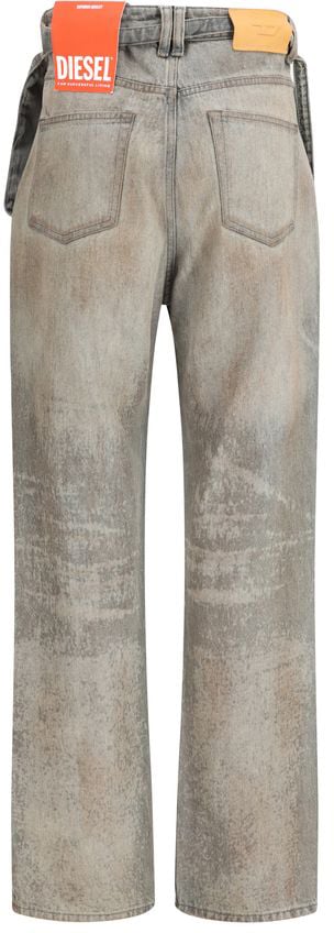 Diesel Gray Cotton Slim Fit Jeans Grijs