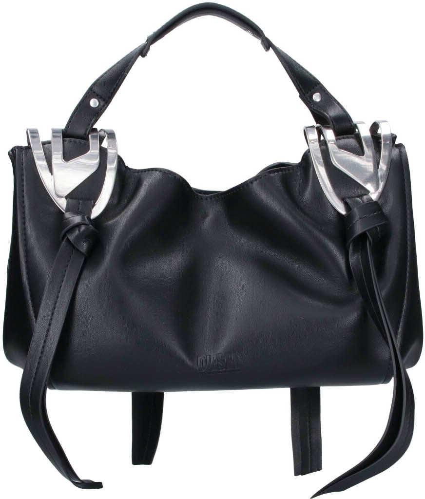 Diesel Black KNOT-D Top Handle Faux Handbag Zwart