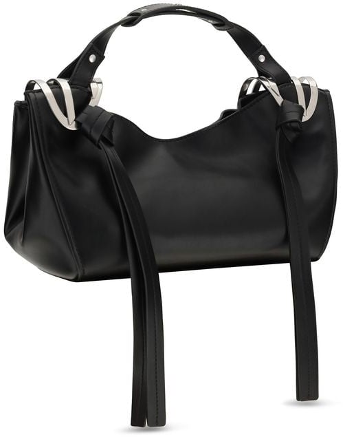 Diesel Diesel Black Calf Leather Bos Taurus Shoulder Bag Zwart