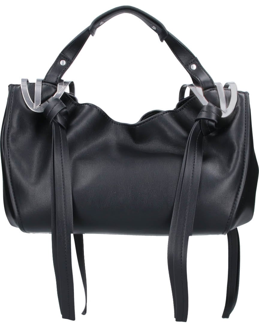 Diesel Black KNOT-D Top Handle Faux Handbag Zwart