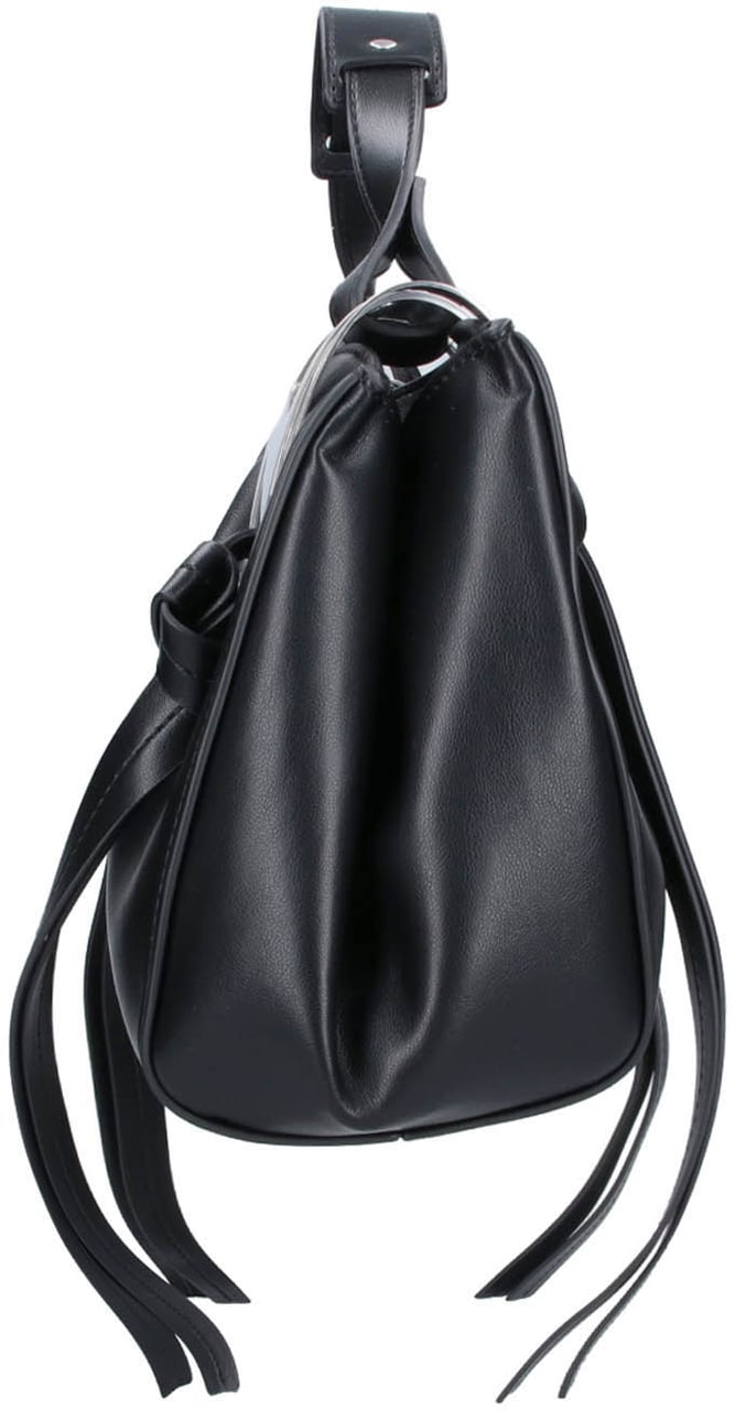 Diesel Black KNOT-D Top Handle Faux Handbag Zwart