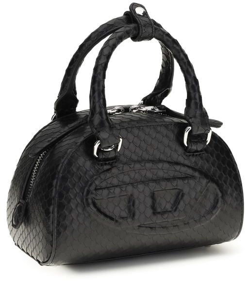 Diesel Diesel Black Calf Leather Bos Taurus Handbag Zwart