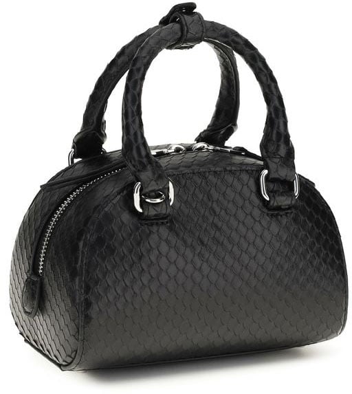 Diesel Diesel Black Calf Leather Bos Taurus Handbag Zwart