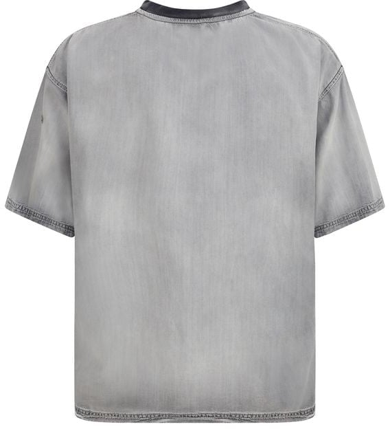Diesel Gray Cotton T-Shirt Wit