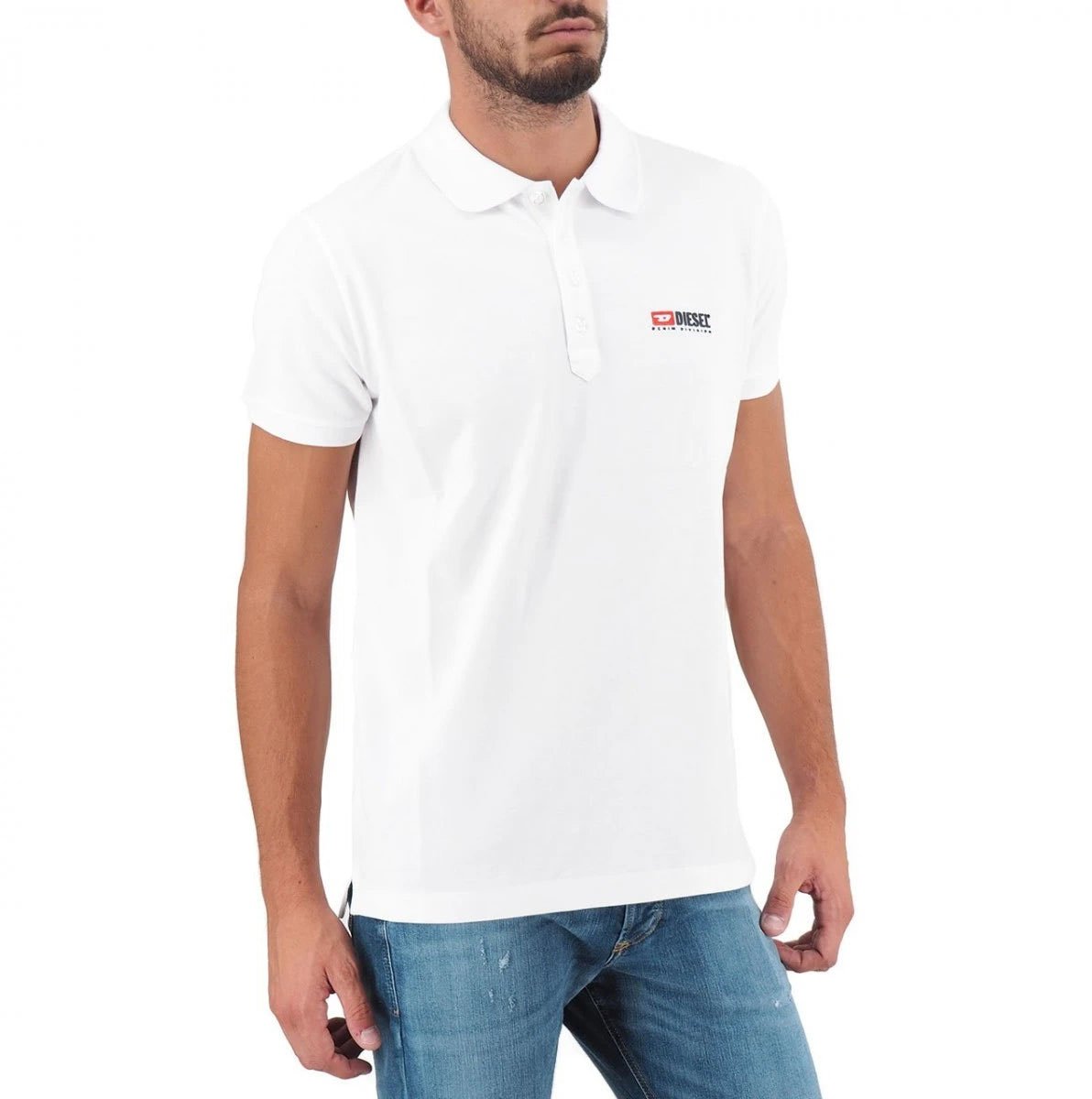 Diesel Diesel Polo White Man Dierenprint