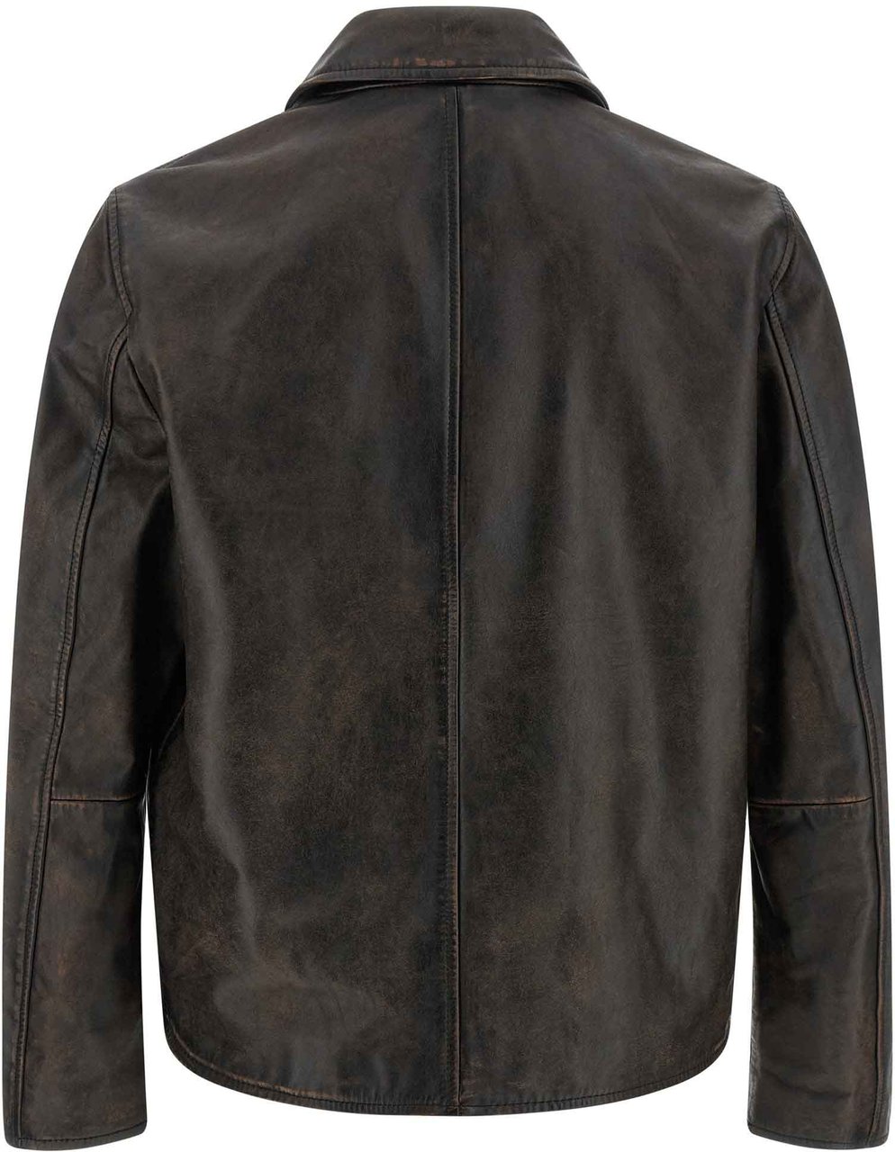 Diesel Brown Cowhide Leather Jacket Bruin