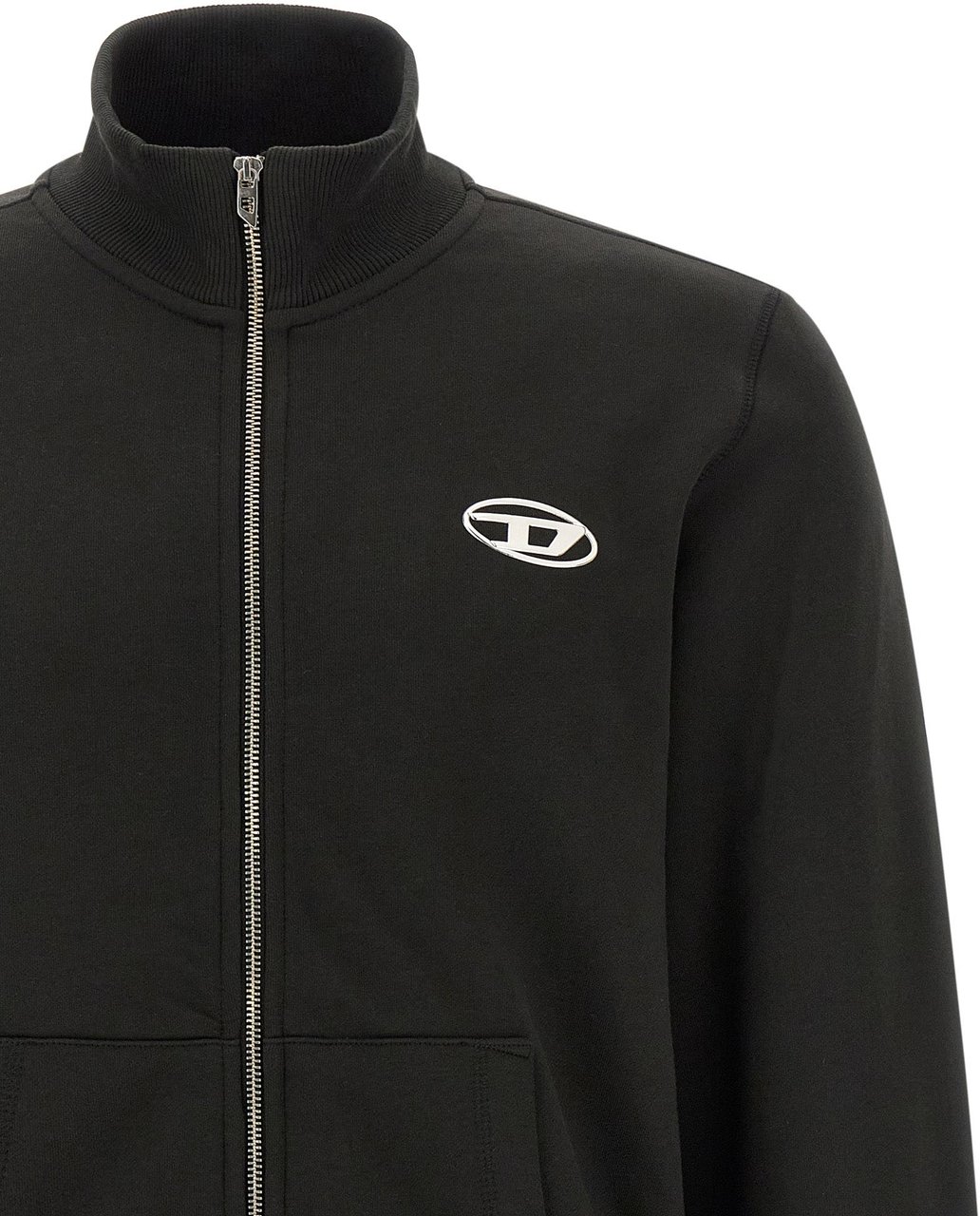 Diesel Black Cotton Sweatshirt Zwart