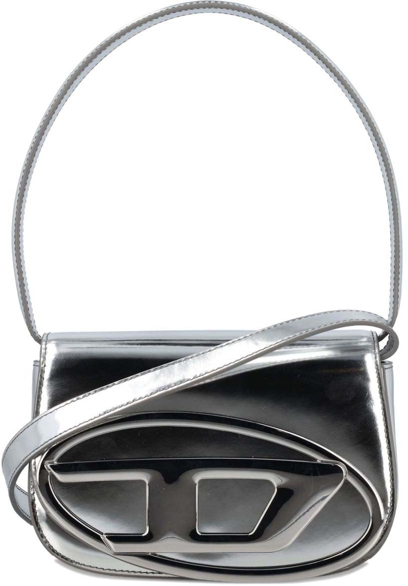 Diesel Silver Top Handle Bag Grijs