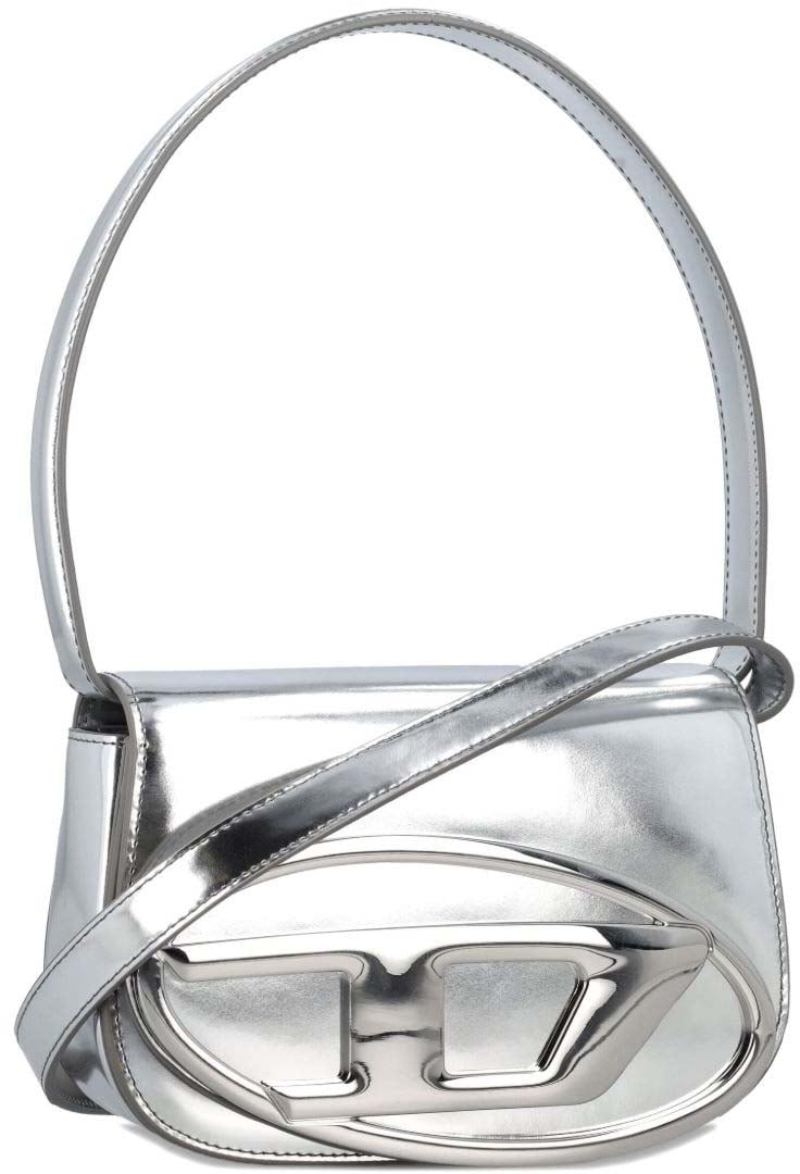 Diesel Silver Top Handle Bag Grijs