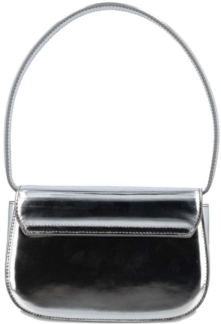 Diesel Silver Top Handle Bag Grijs