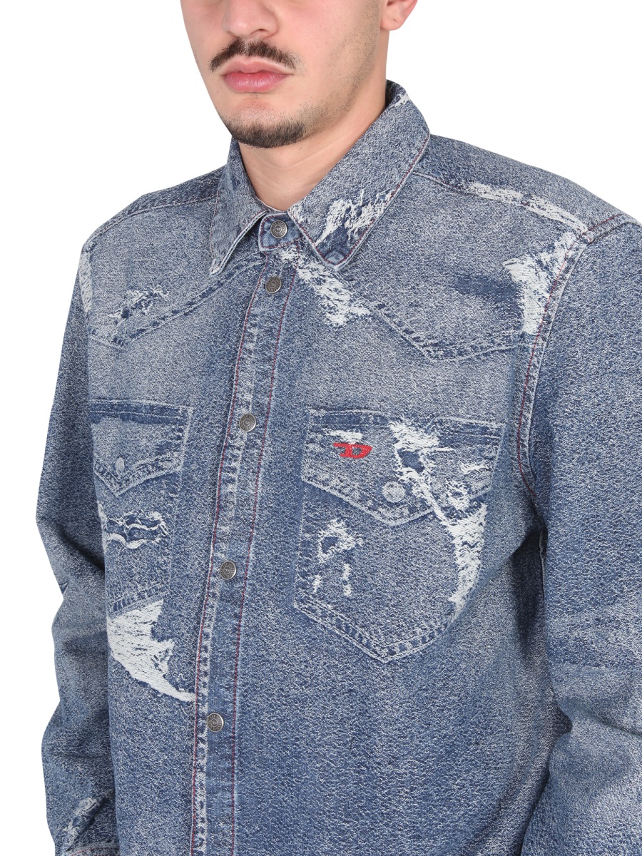Diesel JEAN SHIRT Blauw