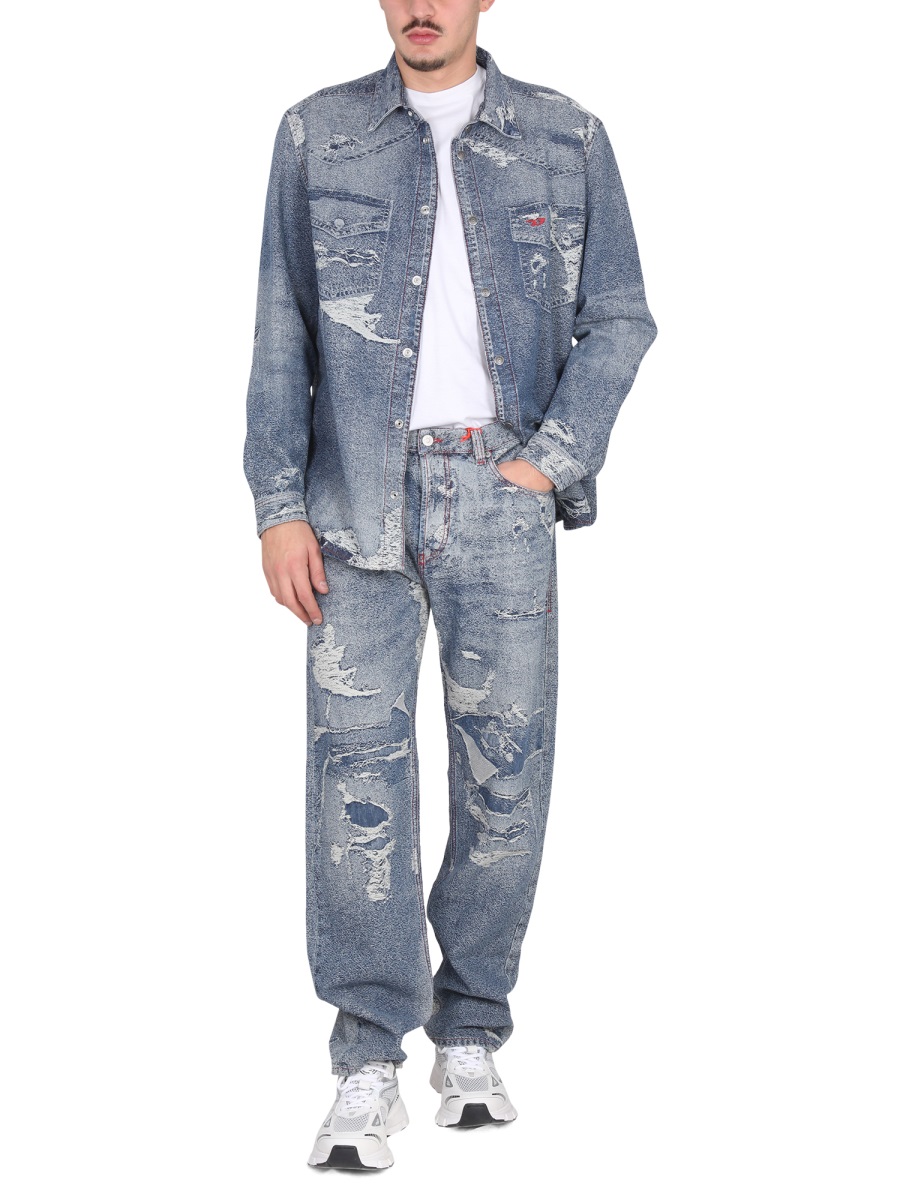 Diesel JEAN SHIRT Blauw