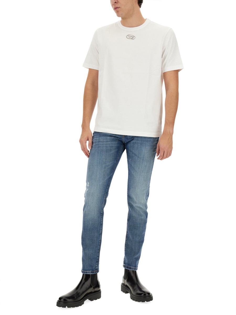 Diesel T-SHIRT WITH LOGO Wit
