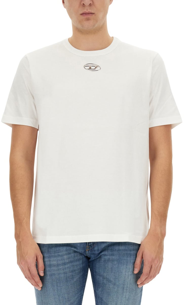 Diesel T-SHIRT WITH LOGO Wit