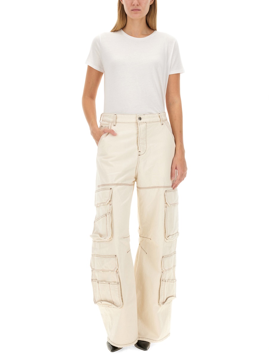 Diesel CARGO LEGGINGS "D-SIRE" Wit