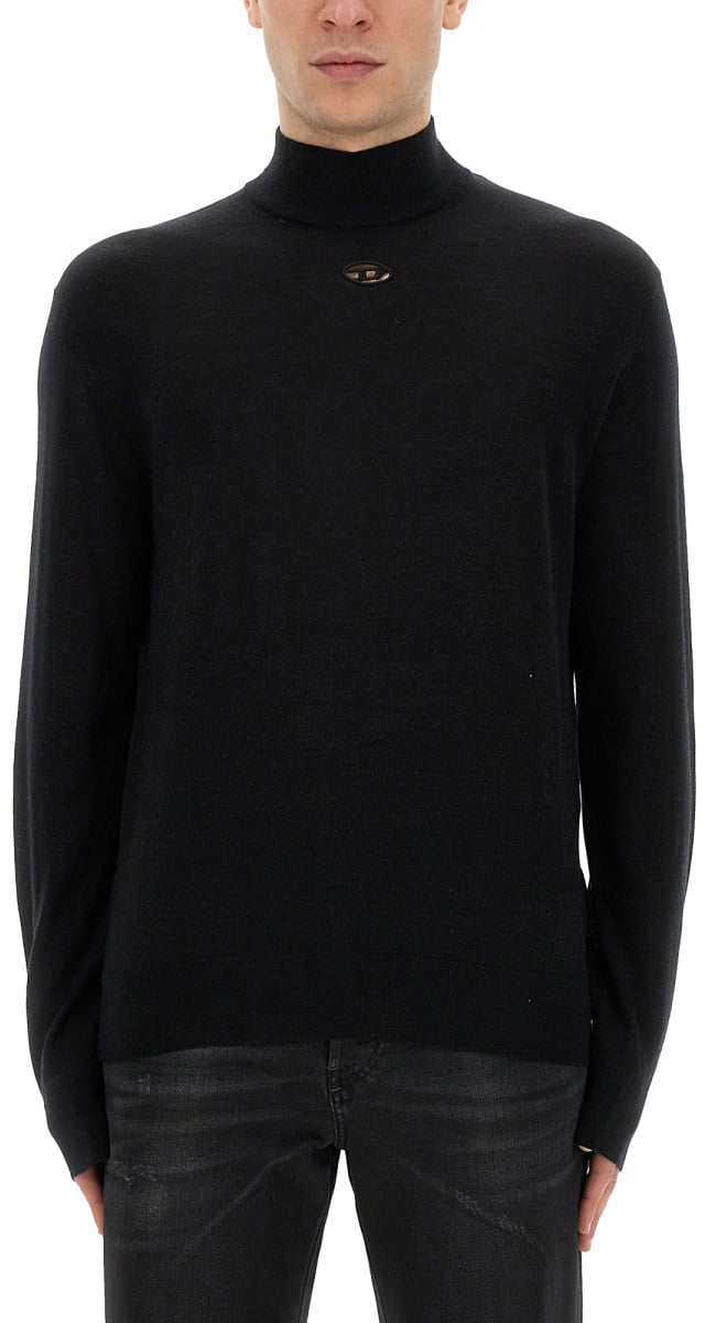 Diesel JERSEY WITH LOGO Zwart